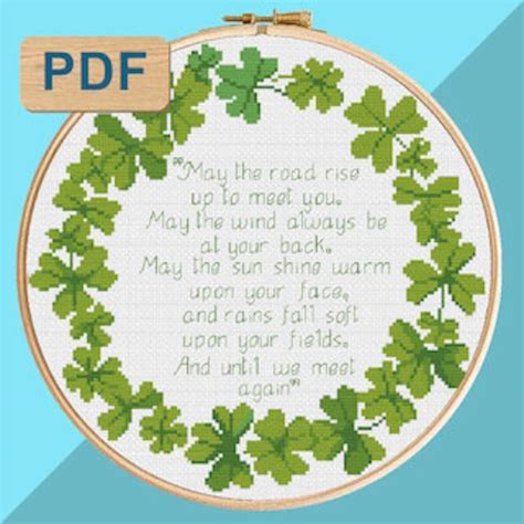 Irish Blessing Cross Stitch Pattern Catholic Prayer Art - Etsy