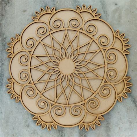 Mdf Cutouts Rangoli Stencil With Base Size Dimension 12 X12 At Rs 75