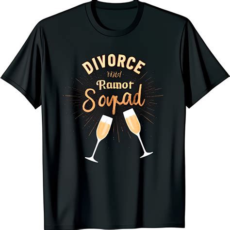 Bold Black T Shirt With Golden Divorce From Ramot Souplad Design