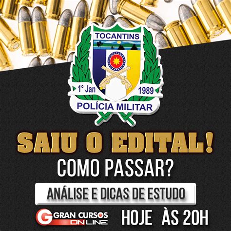 Concurso PM TO como passar Confira a análise completa do edital HOJE