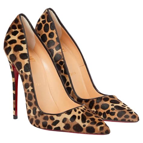 Christian Louboutin So Kate 120 Leopard Print Pump Sz 37 For Sale At 1stdibs Leopard Print Red