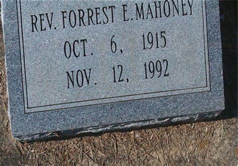 Rev Forrest Ed Mahoney 1915 1992 Memorial Find A Grave