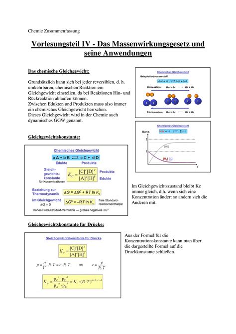 Chemie F R Maschinenwesen Zusammenfassung Chemie Zusammenfassung