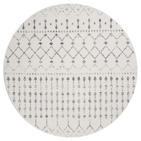 Nuloom Blythe Modern Moroccan Trellis Ft Gray Round Rug Rzbd A R