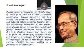 Pranab mukherjee | PPT