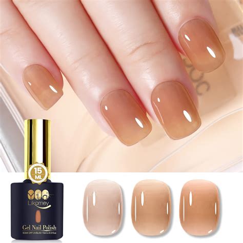 Amazon YTD Likomey Nude Gel Nail Polish 15ml Nude Brown