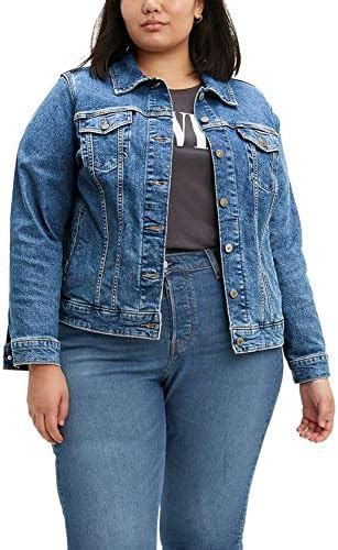 Levis Womens Plus Size Original Trucker Jacket Blue Charmer 2x