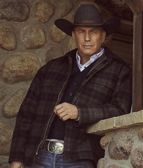 Kevin Costner Yellowstone John Dutton Plaid Jacket Kevin Costner