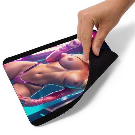 Sexy Topless Rave Girl Mouse Pad Boob Mousepad Titty Etsy