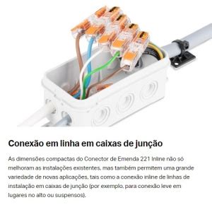 Conector Emenda Reta Wago Eletrosul Materiais Elétricos