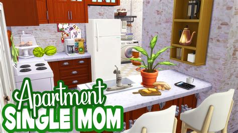 Small Single Mom Apartment Speed Build The Sims Youtube