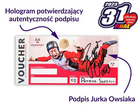 Flyspot Voucher 10 Minut Z Podpisem Jurka Owsiaka 13170048493