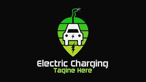 Plantilla de diseño de logotipo de empresa de coches de carga eléctrica