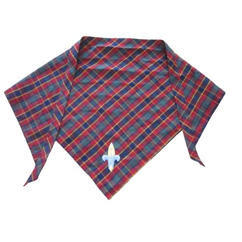 VTG BOY SCOUTS OF AMERICA BSA Plaid Webelo Triangle Scarf EBay