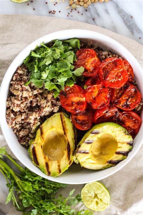 Grilled Avocado Tomato Grain Salad Pumpkinandpeanutbutter Recipe