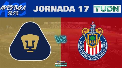 Pumas Vs Chivas En Vivo Jornada 17 Liga Mx Apertura 2023 Gameplay