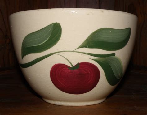 Watt Pottery Apple Watts Ware Deep Mixing By Allredsantiques