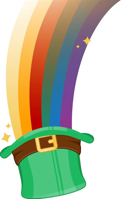 Rainbow in leprechaun hat cartoon character design 19834654 PNG