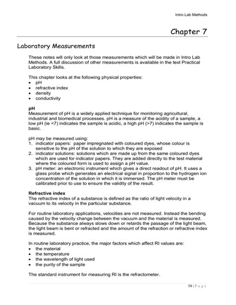 Chapter 7 Laboratory Measurements