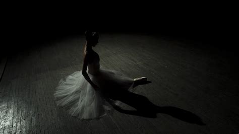 Female Ballet Dancer At A Rehearsal On Dark Stage Stock Video Footage 0018 Sbv 309811302