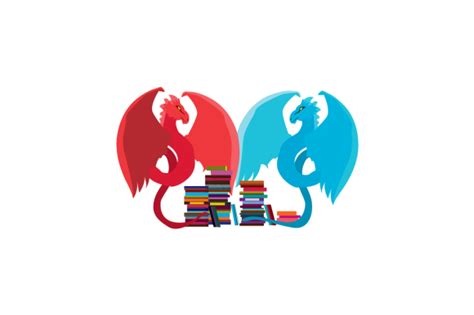 Dragons Guarding Books Svg Cut File By Creative Fabrica Crafts