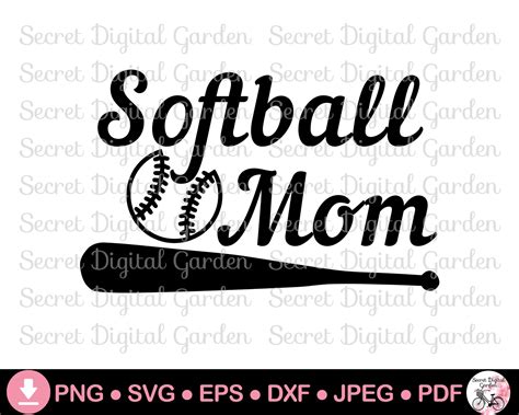 Softball Mom Svg Files Softball Mom Shirt Svg Sweatshirt Etsy