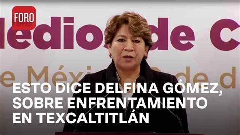 Delfina Gómez ofrece informe sobre enfrentamiento en Texcaltitlán