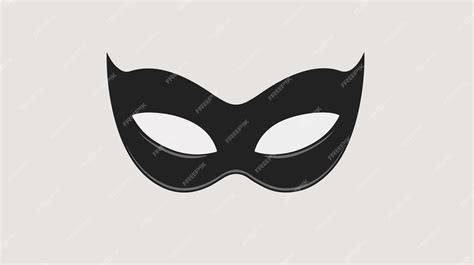 Superhero Or Bandit Villain Vector Icon Mask In Black Premium Ai