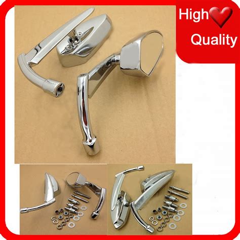 Motorcycle Racing Rearview Mirror Chrome Spear Blade Rearview Mirrors