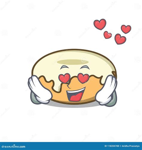 In Love Donut With Sugar Mascot Cartoon Stock Vector Illustration Of