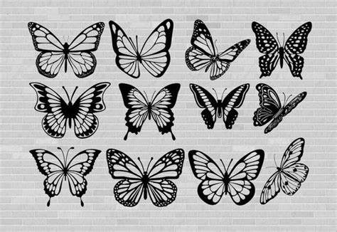 Butterflies Clipart Svg File Dxf File Butterflies Svg Dxf Files For Laser Dxf Files For Cnc