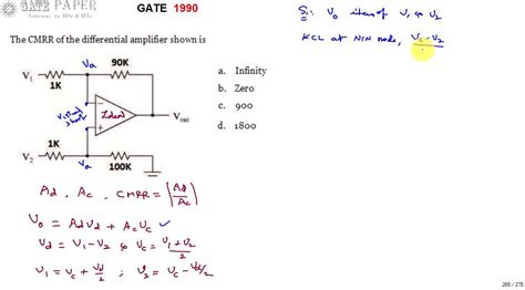 Fully Differential Amplifier Common Mode Gain Formula