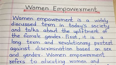 Write An Essay On Women Empowerment Women Empowerment Essay In