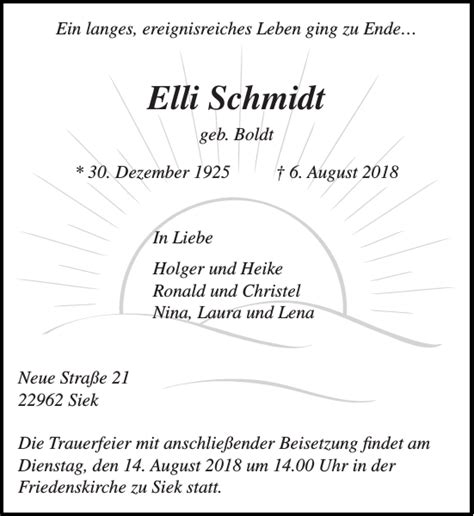 Elli Schmidt Gedenken Stormarner Tageblatt