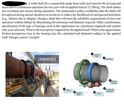 Solved A Solid Shaft For A Cement Kiln Made From SolutionInn