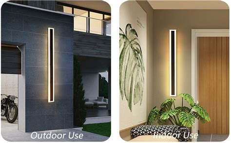 Tuord 2 Pack 315inch Long Outdoor Led Wall Lights24w Waterproof Ip65 Warm White Led Wall Light