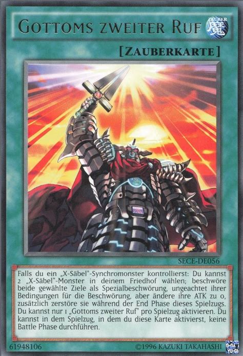 Recollectibles Sammelkarte Yugioh Karte Gottoms Zweiter Ruf Deutsch Yu