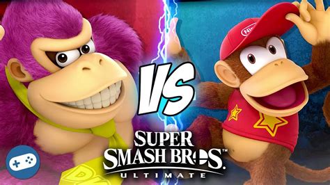 Donkey Kong VS Diddy Kong Super Smash Bros Ultimate Gameplay Nintendo