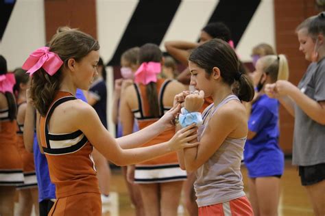 Junior High Cheerleader Practice