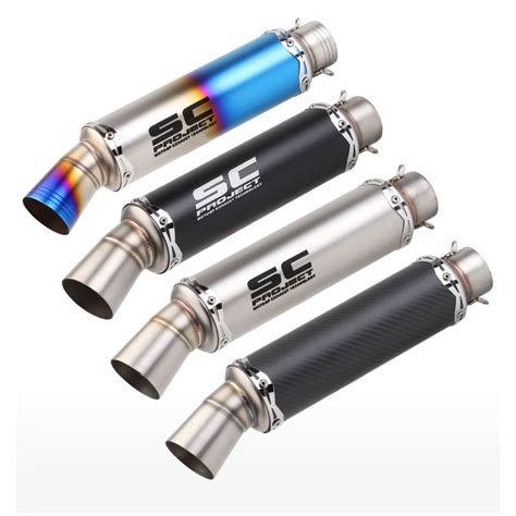 Universal Mm Sc Moto Silencer Motorcycle Exhaust Muffler Shopee