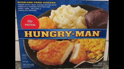 Hungry Man Boneless Fried Chicken Review Youtube