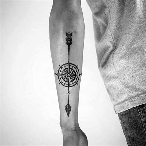 Simple Compass Tattoos For Men Directional Design Ideas