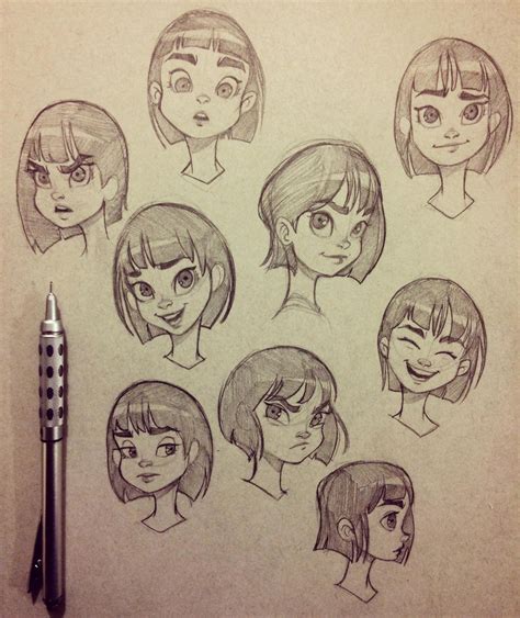 20 Cartoon Character Facial Expression Drawings Artofit