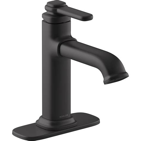 KOHLER Numista 1-Handle Bathroom Sink Faucet in Black | The Home Depot ...