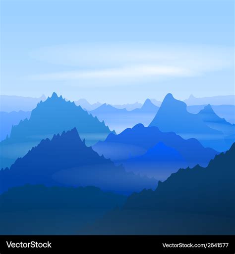 Majestic Blue Mountains Royalty Free Vector Image