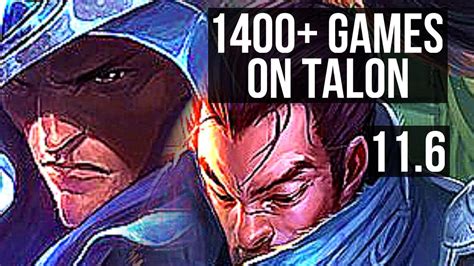 TALON Vs YASUO MID 4 1M Mastery 14 1 7 1400 Games Legendary