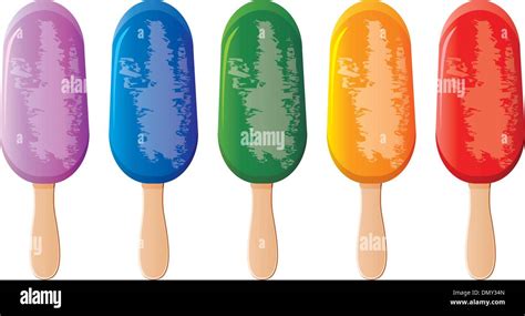 Vector Colorful Popsicles Stock Vector Image Art Alamy