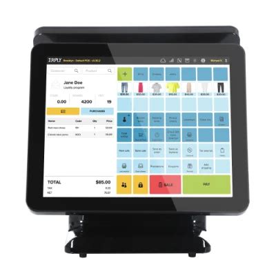 Restaurants Supermarkets Dual Screen Capacitive Touch Screen Pos System