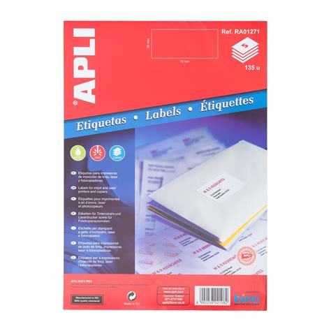 Jual BMS Yogyakarta Apli White Paper Labels A4 Square 1 Pak Isi 5