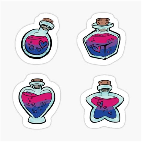 Potions Of Pride Bi Sticker For Sale By Ovaettr Redbubble